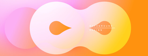 Abstract shapes blend, creating soft gradients. Warm colors dominate design, evoking modern aesthetic. Minimalist composition.