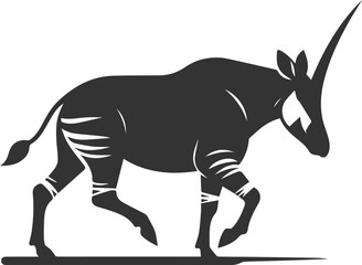 Okapi vector animal silhouette drawing