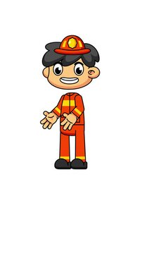 Speaking Firefighter Character, Expressive Animation for Education Content