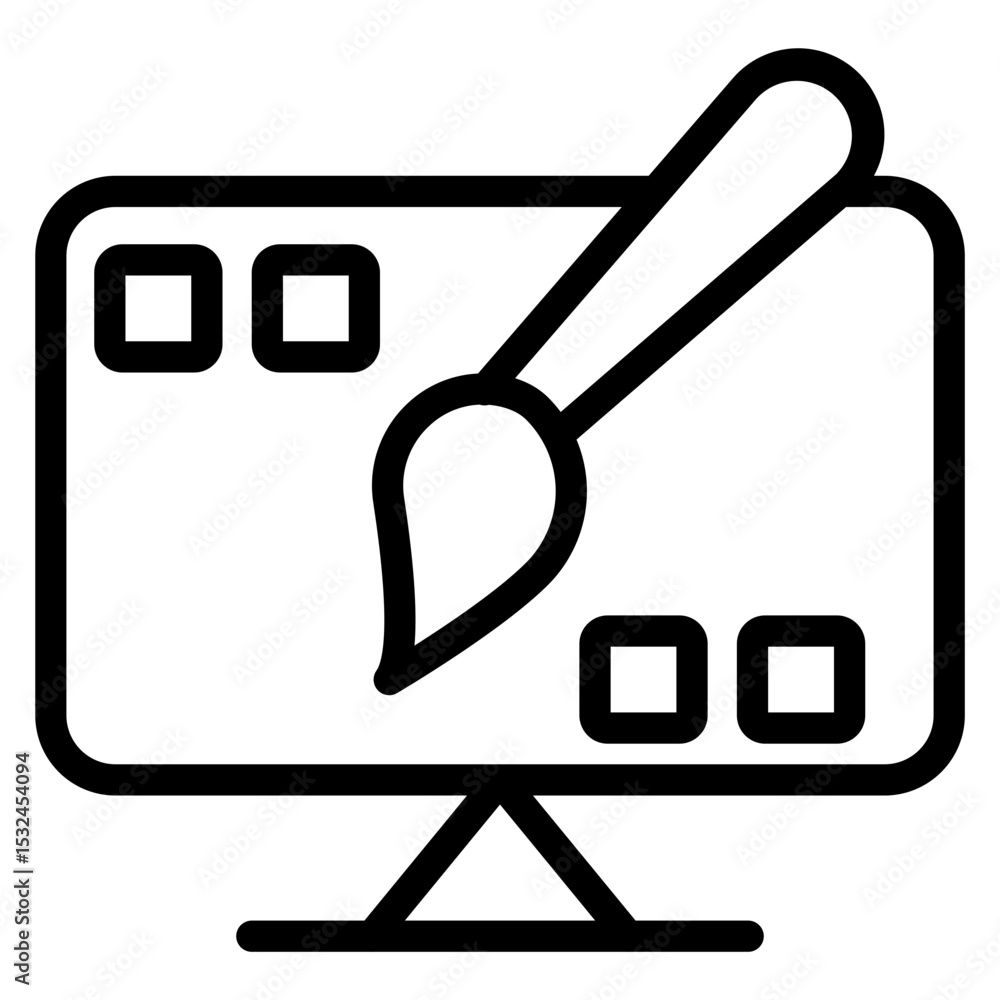 Poster vector design web design icon style