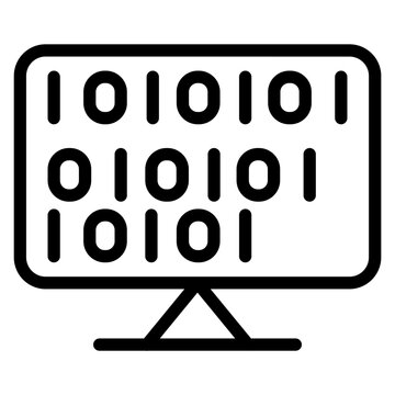 Vector Design Binary Code Icon Style