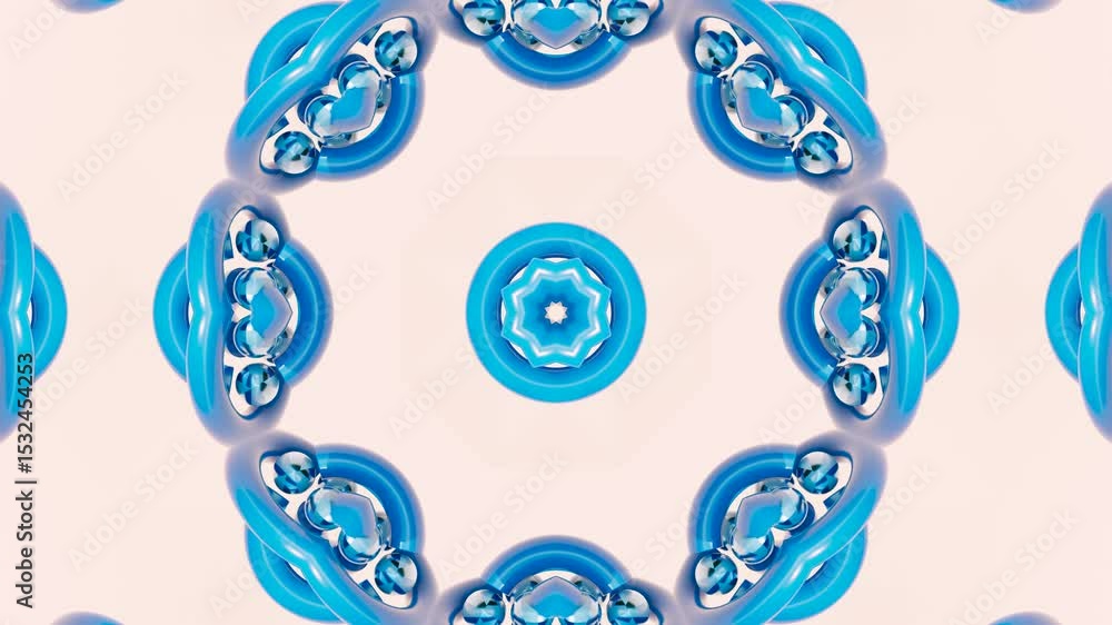 Poster stunning 3d mosaic kaleidoscope with intricate geometric patterns and ornamental abstract background
