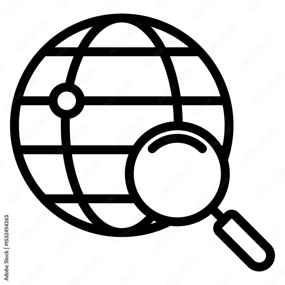 Poster vector design global search icon style