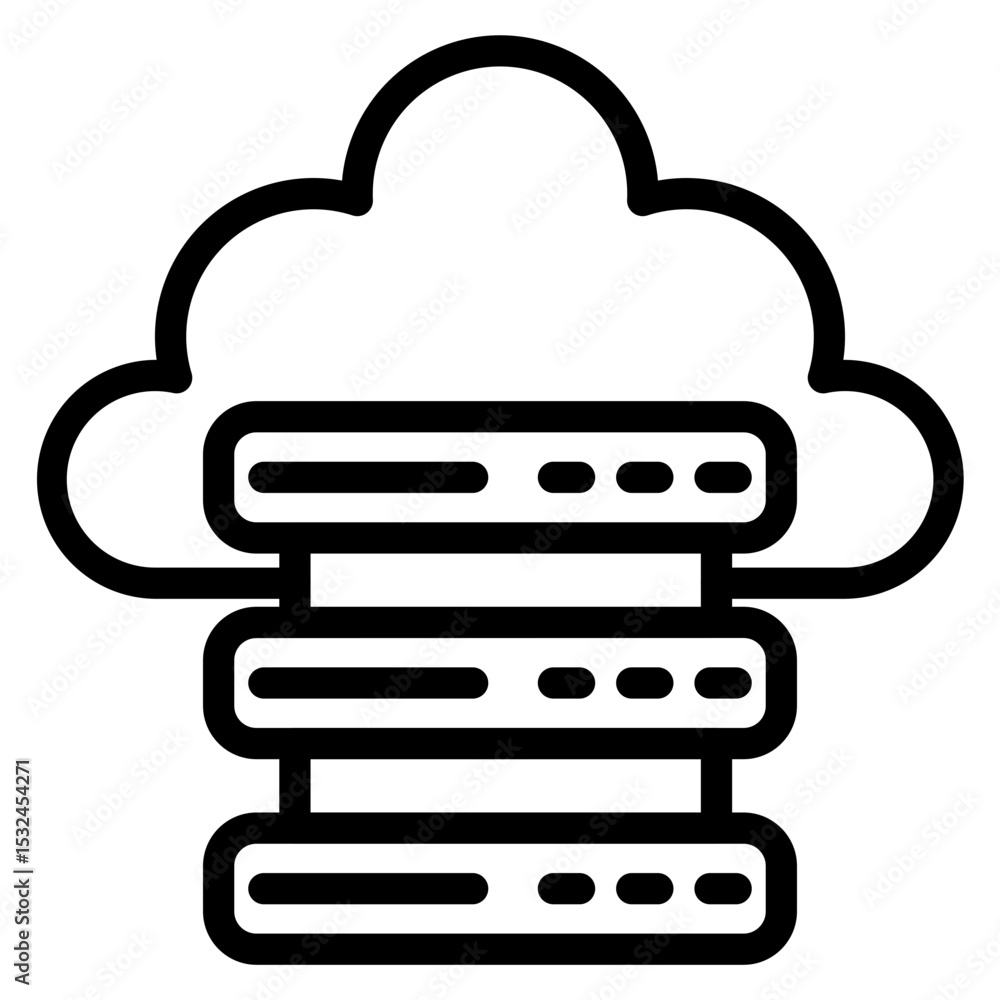 Poster vector design cloud computing icon style