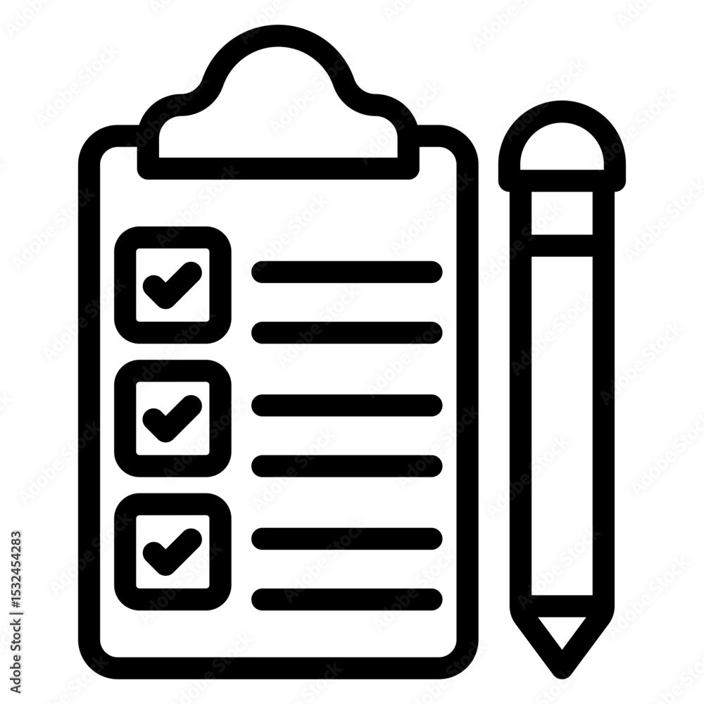 Poster vector design checklist icon style