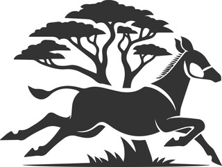 Okapi vector animal silhouette drawing