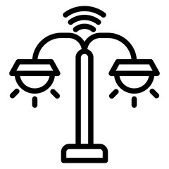 Street Lamp Icon Style