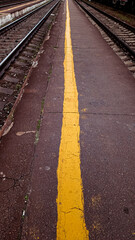 railway tracks in the morning