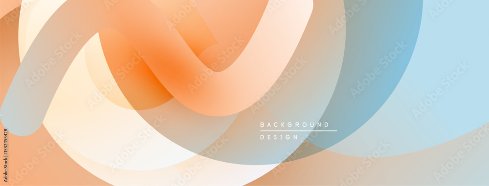 Aufkleber abstract fluid shapes, soft colors blend. peach, blue, beige create gentle visual flow. modern desig