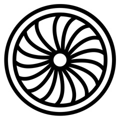 Plane Turbine Icon Style © HAR