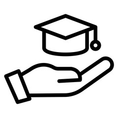 Study Hand Icon Style