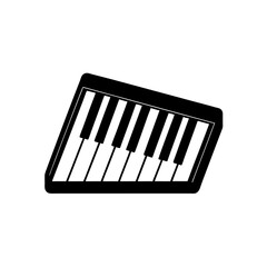 Piano keyboard vector icon clean and simple design