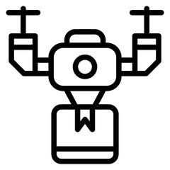 Drone Delivery Icon Style