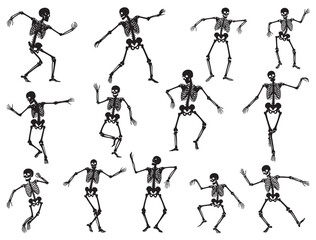  DANCING SKELETON SILHOUETTE