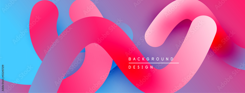 Poster abstract fluid shapes, vibrant colors blend. smooth gradients create dynamic, modern background desi
