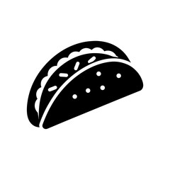 Taco vector icon colorful flat clean illustration