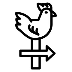 Weather Vane Icon Style