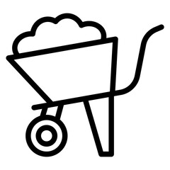 Wheelbarrow Icon Style