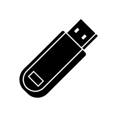 USB drive vector icon clean flat isolated style