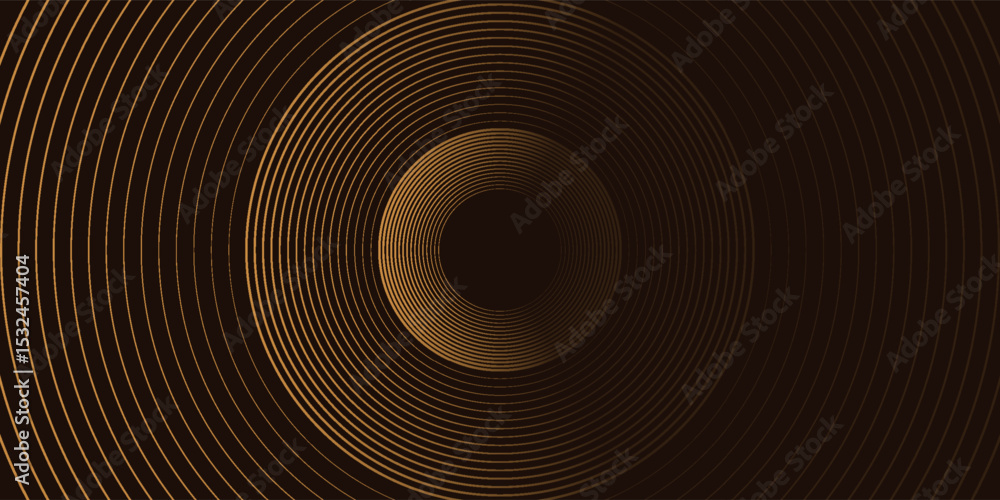 Poster 3d brown lines techno abstract background overlap layer on dark space with circles shapes effect dec