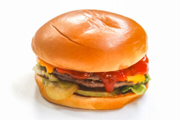 hamburger isolated on white background