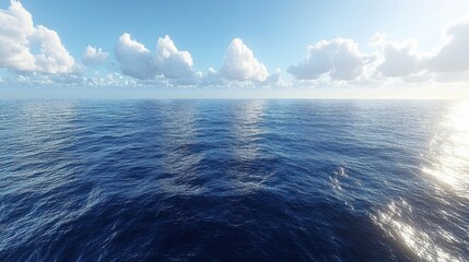 Wavy Ocean Under Cloudy Sky In Daytime Scenery Background Landscape