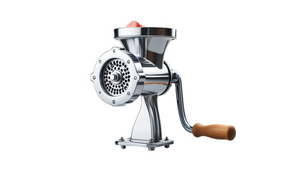 Shiny Meat Grinder Illustration A Classic Kitchen Tool for Home Cooking and Food Preparation.