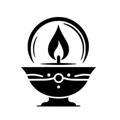 Diwali Diya Lamp Simple SVG
