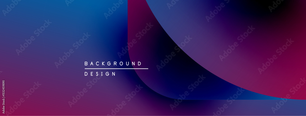 Poster abstract gradient background. purple, blue hues blend smoothly. minimalist design with text elements