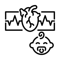 Pediatric Cardiology Child Heart Specialist Congenital Heart Care Single icon