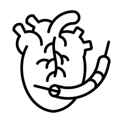Cardiac Catheterization Heart Procedure Angiography Medical Diagnosis Single icon