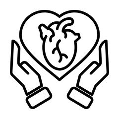 Cardinal Rehabilitation Heart Recovery Post Heart Treatment Medical Therapy Single icon