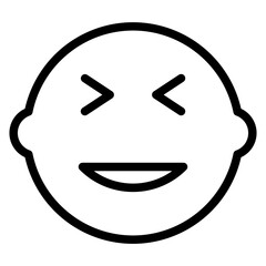 Vector Design Laughing Icon Style