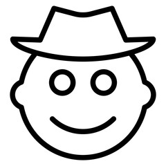 Vector Design Cowboy Icon Style