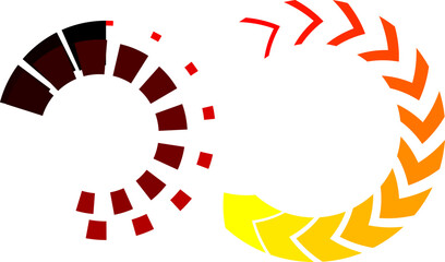 stylized arrows of various shapes and sizes for decoration and decoration, infographics, vector
