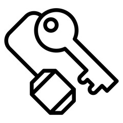 Vector Design Room Key Icon Style