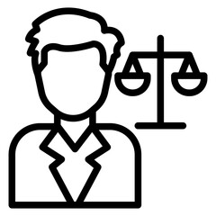 Vector Design Lawyer Icon Style
