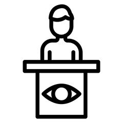 Vector Design Eye Witness Icon Style