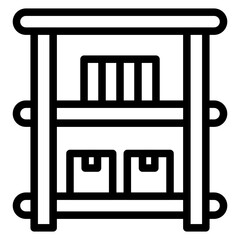Vector Design Shelves Icon Style