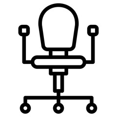 Vector Design Office Chair Icon Style