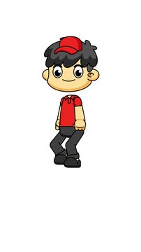 Courier Character Walking Animation, Side Step Delivery Boy Loop, 4K Greenscreen Background