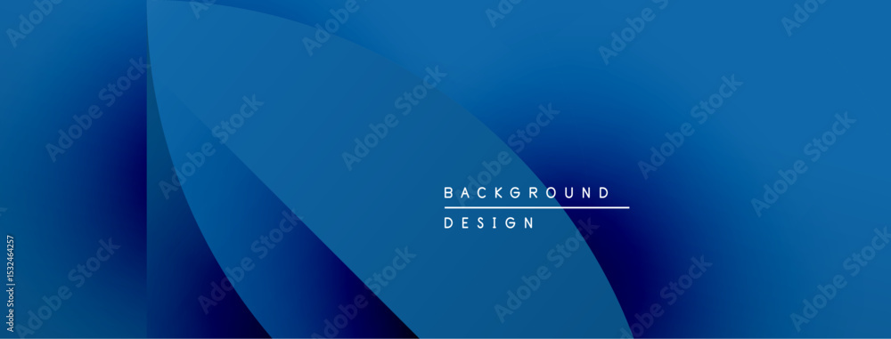 Poster Abstract blue background design. Smooth gradients create flowing shapes, modern aesthetic. Text reads background design.