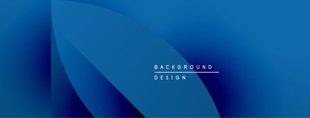Fototapeta premium Abstract blue background design. Smooth gradients create flowing shapes, modern aesthetic. Text reads background design.