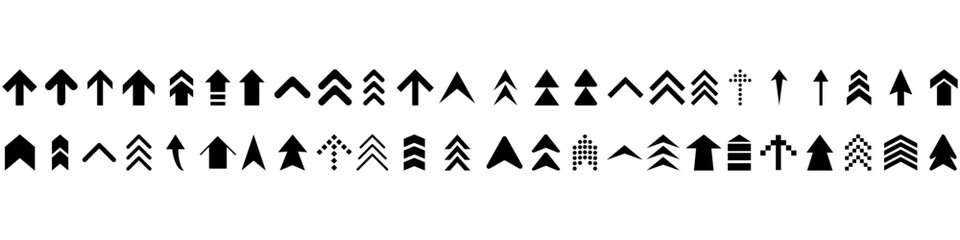 Up arrow vector icon set. scroll illustration sign collection. Direction symbol or logo.