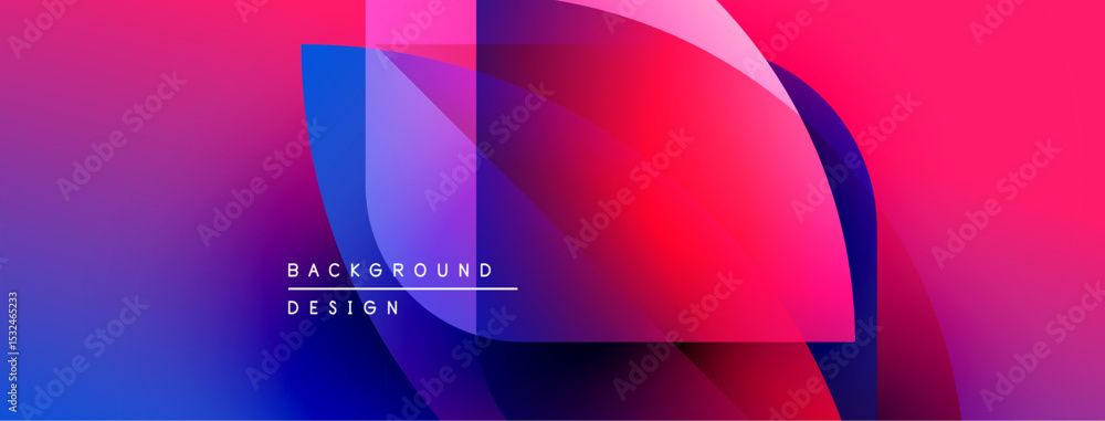 Aufkleber Abstract gradients overlap, creating vibrant pinks, blues. Modern design elements suggest dynamic visual experience. Text reads background design.