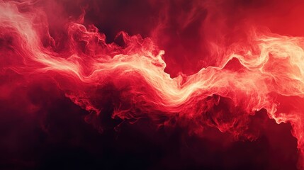 Abstract red smoke with light and dark gradients blends with black background. Perfect backdrop for conveying strong emotion, energy, or dramatic theme.