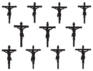 Fototapeta premium JESUS ON CROSS SILHOUETTE