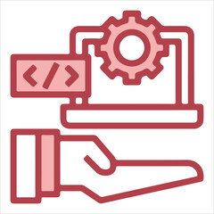 System Maintenance Icon – Digital Network Repair and Technical Service EPS 10