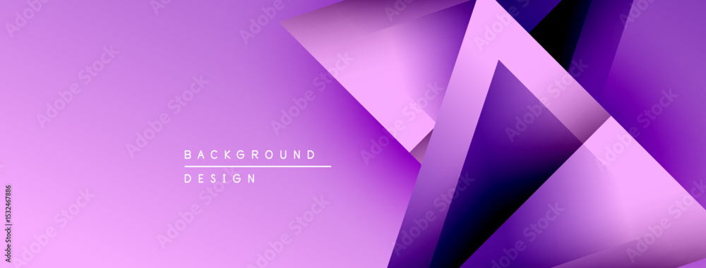 Fototapete Abstract purple background. Overlapping geometric shapes create dynamic visual effect. Modern design suitable for digital projects.