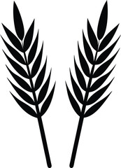 Wheat Stalks Silhouette